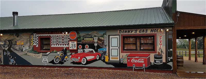 Danny's Gas Hole Mural in Cuba, Missouri