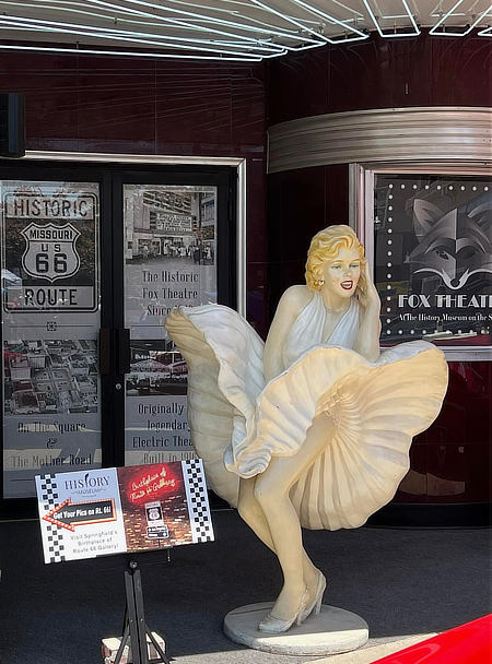 The Historic Fox Theatre in Springfield, Missouri ... popular with all Route 66 travelers, like Marilyn!