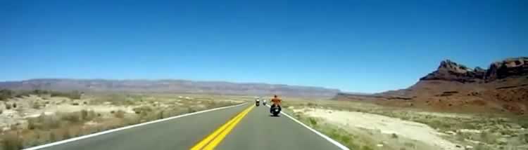 Out on the open road ... riding Route 66 on motorcyle in the western USA