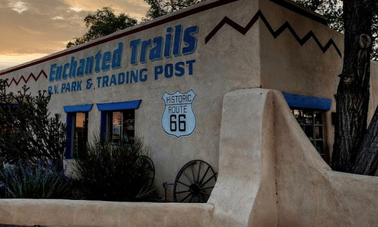 Enchanted Trails RV Park & Trading Post on Route 66 in Albuquerque, New Mexico