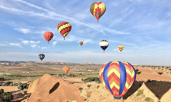 Hot air balloons over Gallup, New Mexico