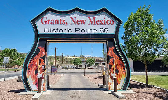 The arch in Grants, New Mexico on Historic Route 66