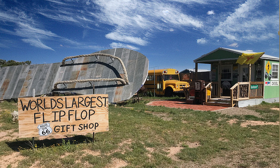 World's Largest Flip Flop Gift Shop in San Jon, New Mexico, U.S. Route 66