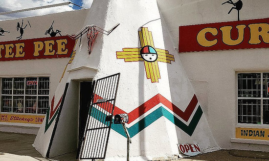 Entrance to the Tee Pee Curios ... at 924 East Route 66 Boulevard in Tucumcari