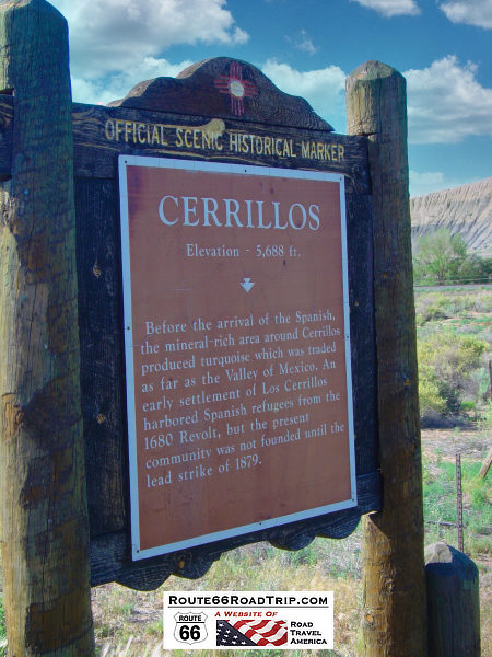 Scenic Historical Marker at Los Cerrillos, New Mexico ... Elevation 5,688 feet