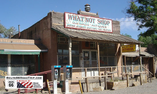 The What Not Shop in Los Cerrillos, New Mexico ... old rocks, antiques, Indian jewelry, pottery and cut glass