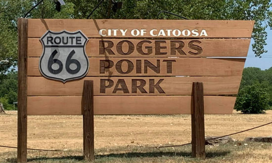 Rogers Point Park operated by the City of Catoosa in Oklahoma on old Route 66
