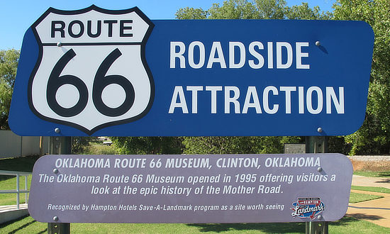 Oklahoma Route 66 Museum in Clinton, a popular Roadside Attraction