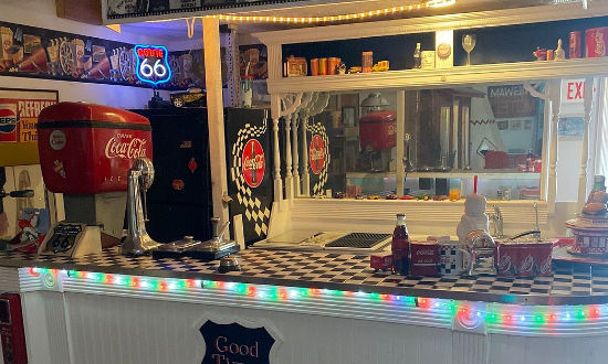 The Good Times Diner at John Hargrove's OK County 66 Place in Arcadia, Oklahoma
