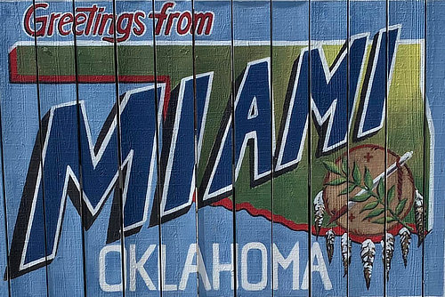 Greetings from Miami, Oklahoma ... the Mural, along Historic U.S. Route 66