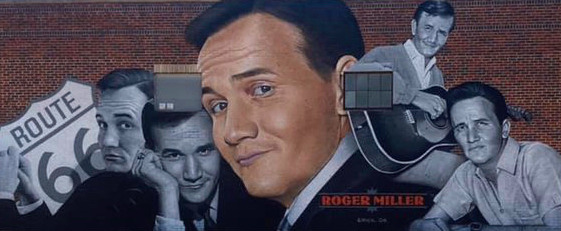 Roger Miller mural in Erick, Oklahoma