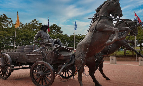 Sculpture of Cyrus Avery at Centennial Plaza in Tulsa, Oklahoma