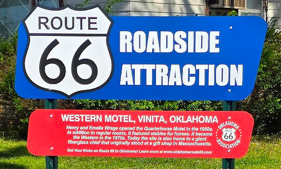 Route 66 Roadside Attraction: The Western Motel in Vinita, Oklahoma
