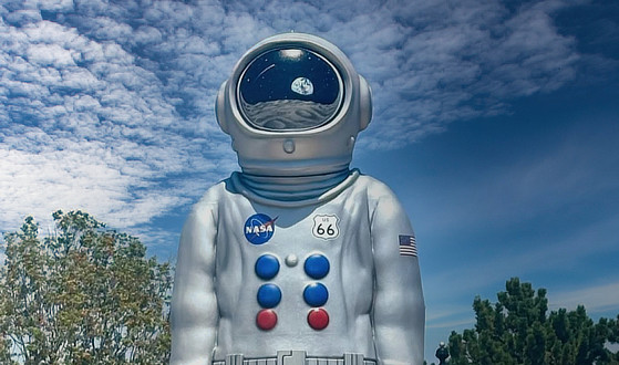 McPhetridge Centennial Park spaceman in Weatherford, Oklahoma