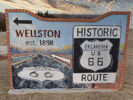Wellston, Oklahoma on Historic U.S. Route 66, established in 1898