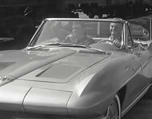 The Chevrolet Corvette on the TV show "Route 66"