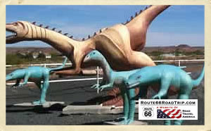 Dinosaurs near Holbrook and the Petrified Forest in Arizona
