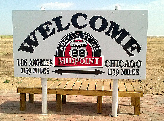 Welcome to Adrian, Texas ... the midpoint of Historic Route 66