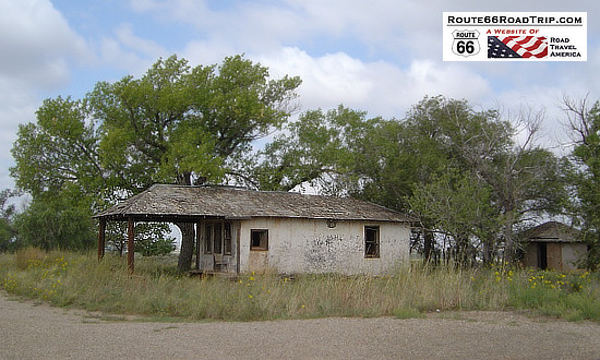Abandoned structure in Glenrio, Texas on Historic US Route 66