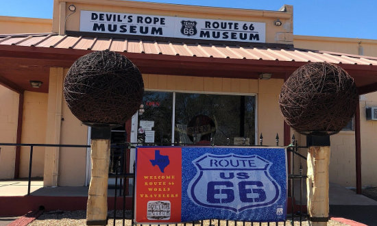 Texas Route 66 Museum in McLean, Texas ... a Tribute to Barbed Wire