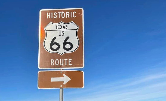 Historic U.S. Route 66 in Texas