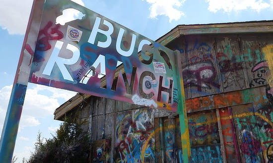 The Volkswagon Slug Bug Ranch in Conway, Texas