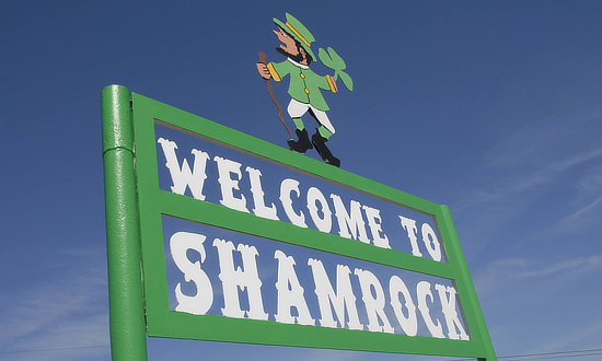 Welcome to Shamrock, Texas on Historic U.S. Route 66