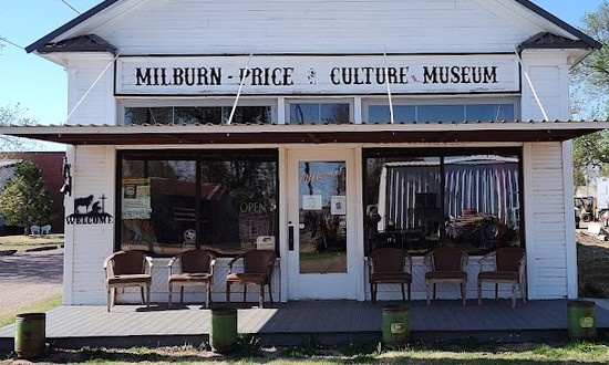 Front entrance at the Milburn-Price Culture Museum in Vega, Texas, on Historic Route 66
