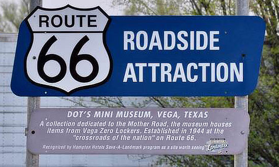 Route 66 Roadside Attraction: Dot's Mini Museum in Vega, Texas