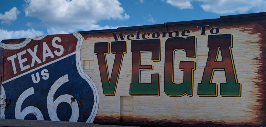 Welcome to Vega, Texas ... Route 66 Mural