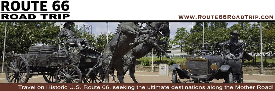 Cyrus Avery Centennial Plaza in downtown Tulsa, Oklahoma, on Historic Route 66