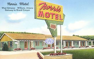 Norris Motel at the west entrance to Williams, Arizona