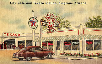 City Cafe and Texaco Station in Kingman, Arizona