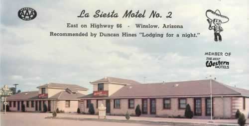 The La Siesta Motel No. 2, Route 66 in Winslow, Arizona