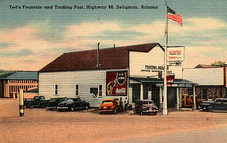Ted's Fountain and Trading Post on Highway 66 in Seligman, Arizona