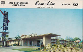 Ken-Lin Motel at 1363 "E" Street, San Bernardino, California