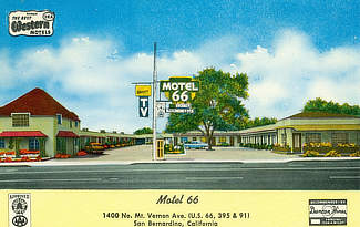 Motel 66 at 1400 No. Mr. Vernon Avenue on Route 66 in San Bernardino, California
