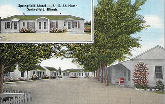 Springfield Motel on US 66 North in Illinois