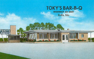 Toky's Bar-B-Q on Highway 66 East in Rolla, Missouri