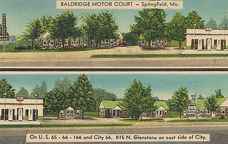 Baldridge Motor Court on U.S. Highway 66 in Springfield, Missouri