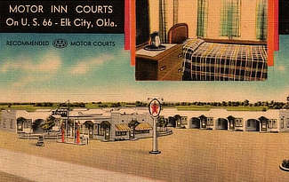 Motor Inn Courts on US 66 - Elk City, Oklahoma