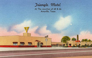 The Triangle Motel at the junction of U.S. Highways 60 and 66, Amarillo, Texas