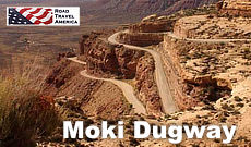 The Moki Dugway and its dramatic switchbacks, in southern Utah