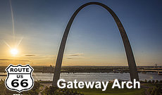 Gateway Arch overlooking the Mississippi River in St. Louis, Missouri