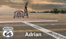 Route 66 road trip to Adrian, Texas