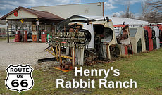 Henry's Rabbit Ranch on Route 66 in Staunton, Illinois