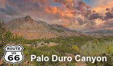 Side trip from Historic U.S. Route 66 in Amarillo to Palo Duro Canyon State Park in Texas
