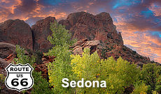 Side trip from Historic U.S. Route 66 to Sedona in Arizona
