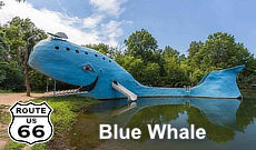 The Blue Whale of Catoosa on Route 66 in Oklahoma