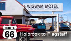 Route 66 Road Trip from Holbrook through WInslow to Flagstaff